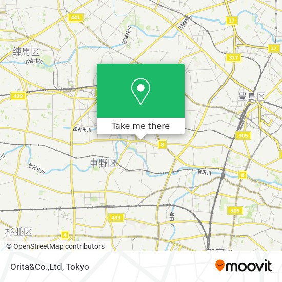 Orita&Co.,Ltd map