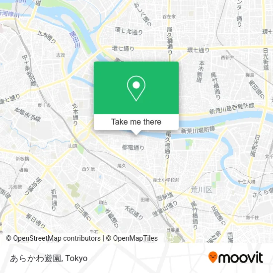 あらかわ遊園 map