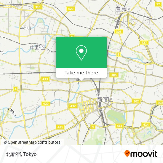 北新宿 map