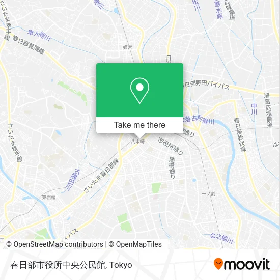 春日部市役所中央公民館 map