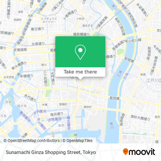 Sunamachi Ginza Shopping Street map