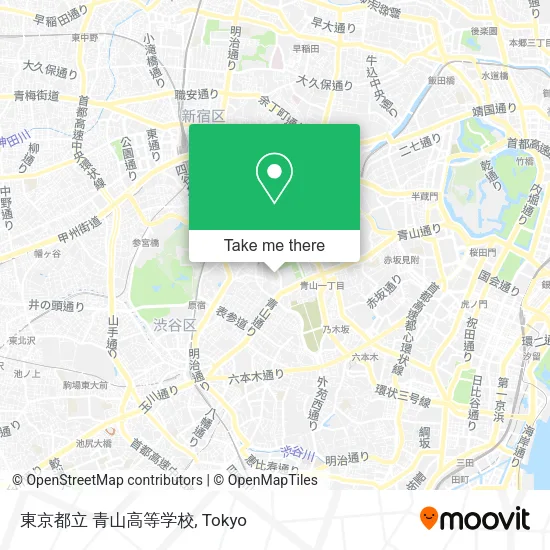 東京都立 青山高等学校 map