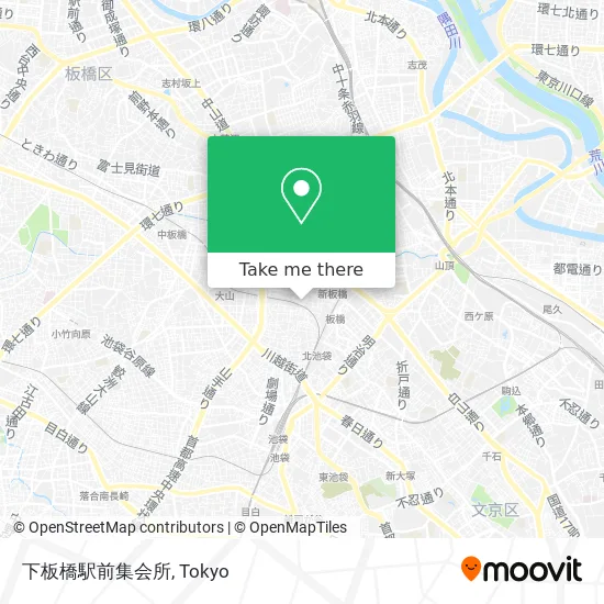 Shimoitabashi Station Gathering Hall map