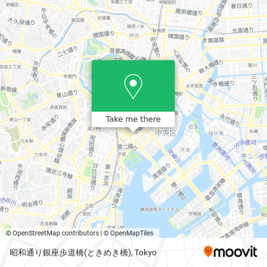 昭和通り銀座歩道橋(ときめき橋) map