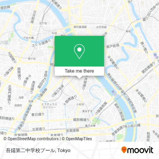 吾嬬第二中学校プール map