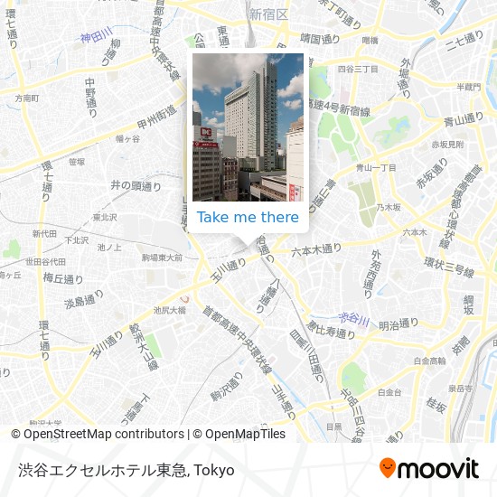 渋谷エクセルホテル東急 map