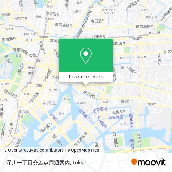 深川一丁目交差点周辺案内 map