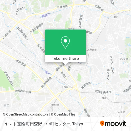 Yamato Transport Machida Morino and Nakamachi Center map