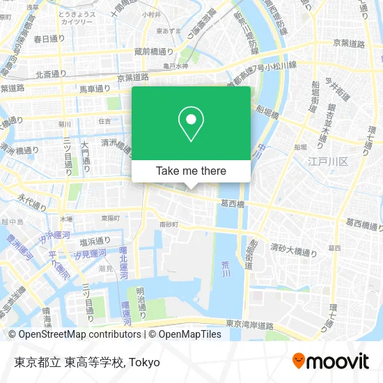 Tokyo Metropolitan Higashi High School map