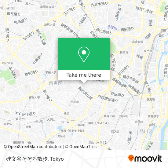 碑文谷そぞろ散歩 map