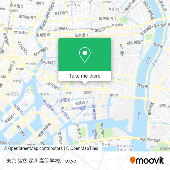 東京都立 深川高等学校 map