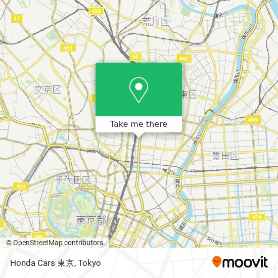 Honda Cars 東京 map