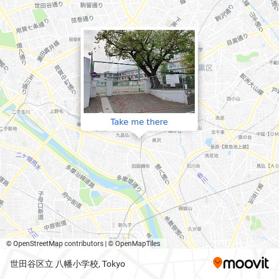 世田谷区立 八幡小学校 map