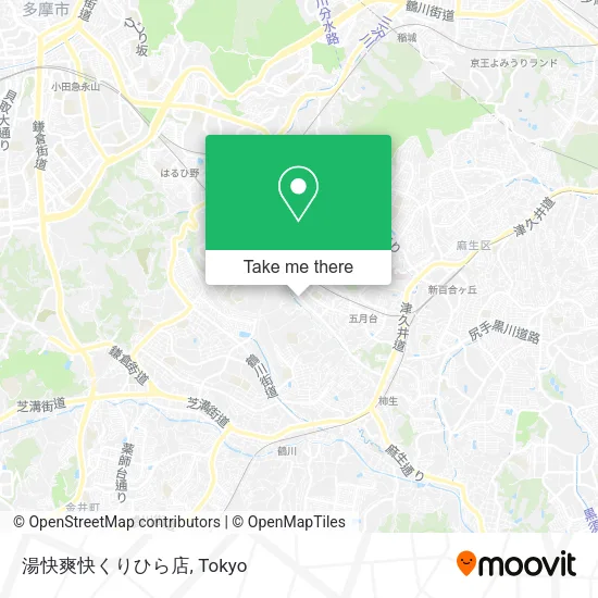 湯快爽快くりひら店 map