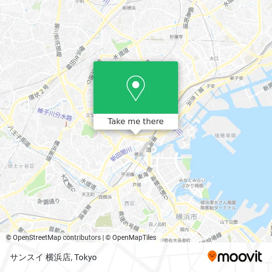 Sansui Yokohama Branch map