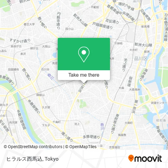 Hiralus Nishi-Magome map