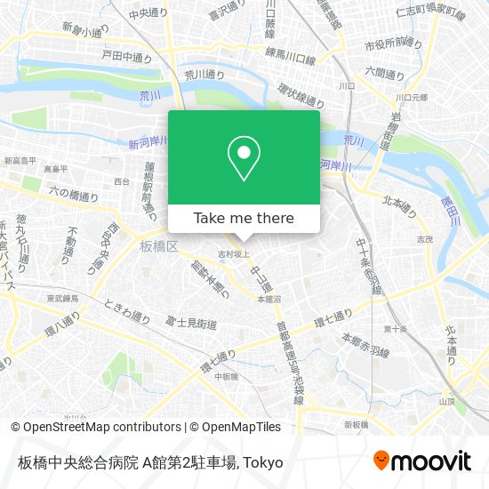 板橋中央総合病院  A館第2駐車場 map