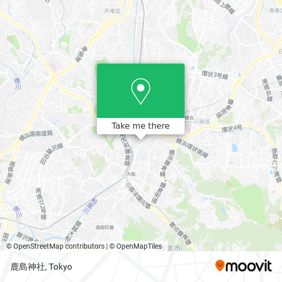 지하철 또는 버스 으로 横浜市 에서 鹿島神社 으로 가는법