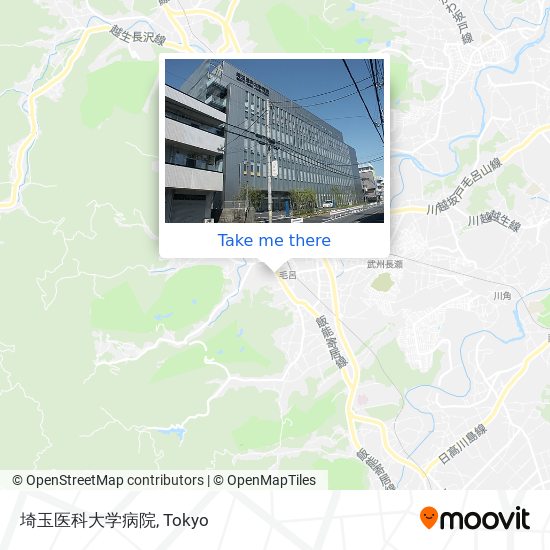 埼玉医科大学病院 map