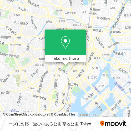 ニーズに対応、遊びのある公園 草地公園 map