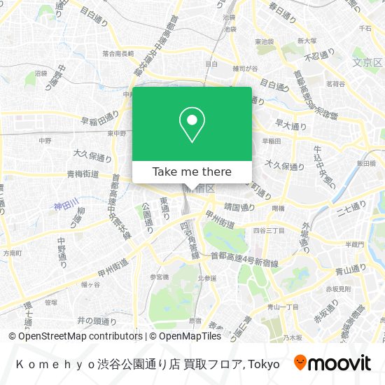 Ｋｏｍｅｈｙｏ渋谷公園通り店 買取フロア map