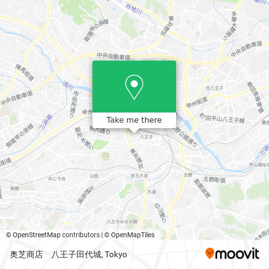 奥芝商店　八王子田代城 map