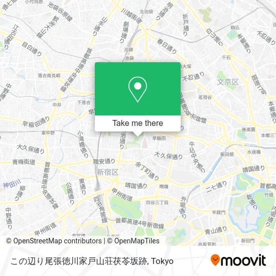 この辺り尾張徳川家戸山荘茯苓坂跡 map