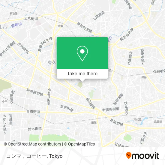 コンマ，コーヒー map