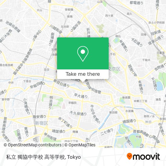 私立 獨協中学校 高等学校 map