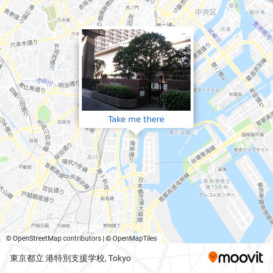東京都立 港特別支援学校 map