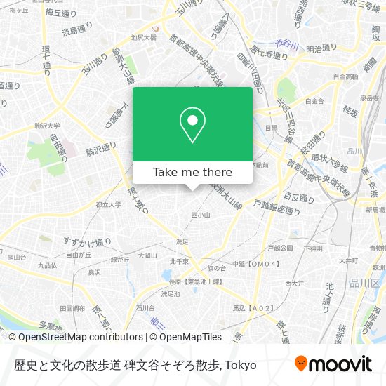 歴史と文化の散歩道 碑文谷そぞろ散歩 map