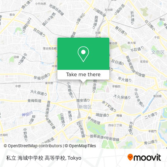 私立 海城中学校 高等学校 map