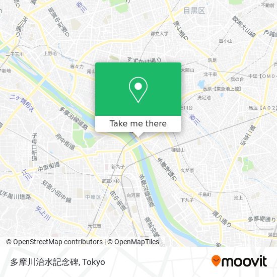 多摩川治水記念碑 map