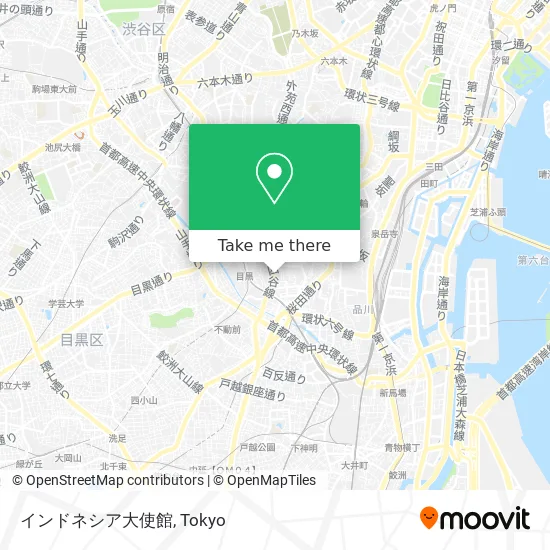 インドネシア大使館 map