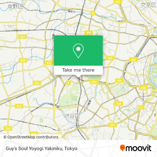 Guy's Soul Yoyogi Yakiniku map