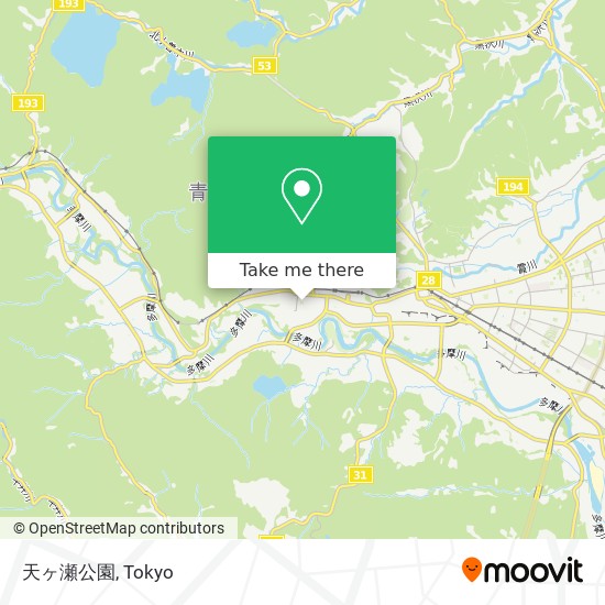 天ヶ瀬公園 map