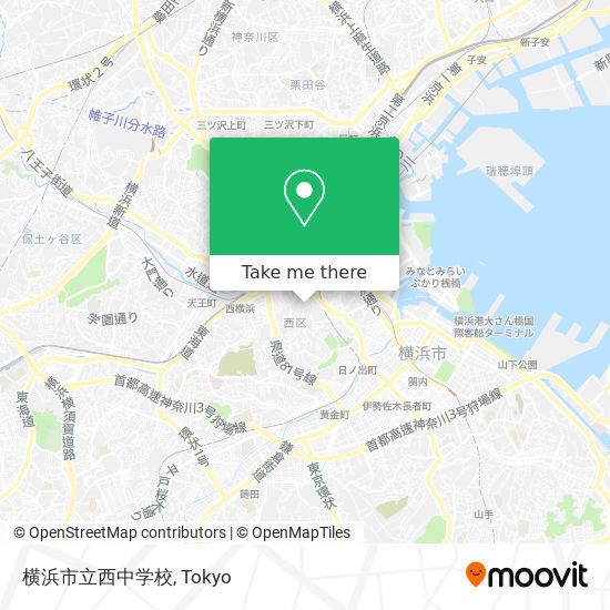 横浜市立西中学校 map