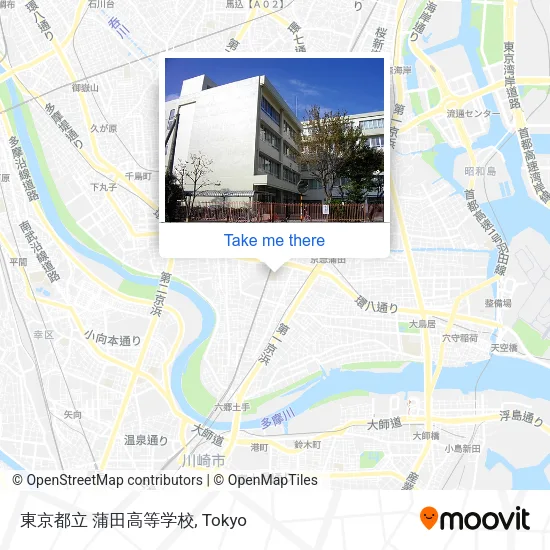 東京都立 蒲田高等学校 map