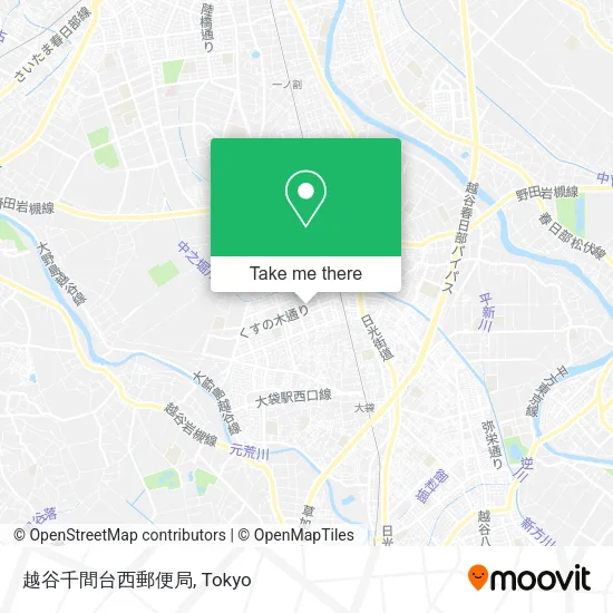 越谷千間台西郵便局 map