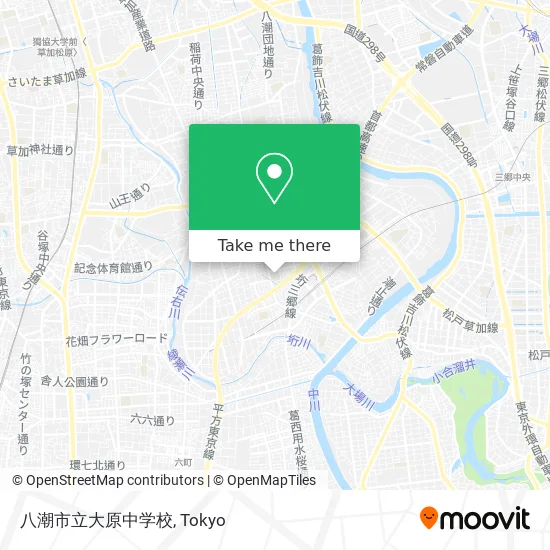 Yashio City Ohara Junior High School map