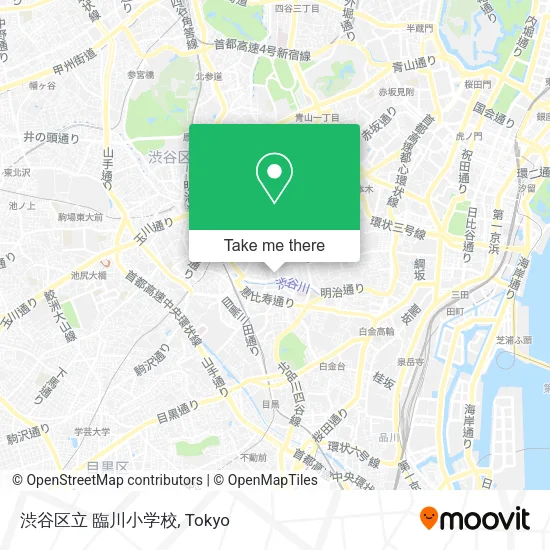 Shibuya Ward Rinsen Elementary School map