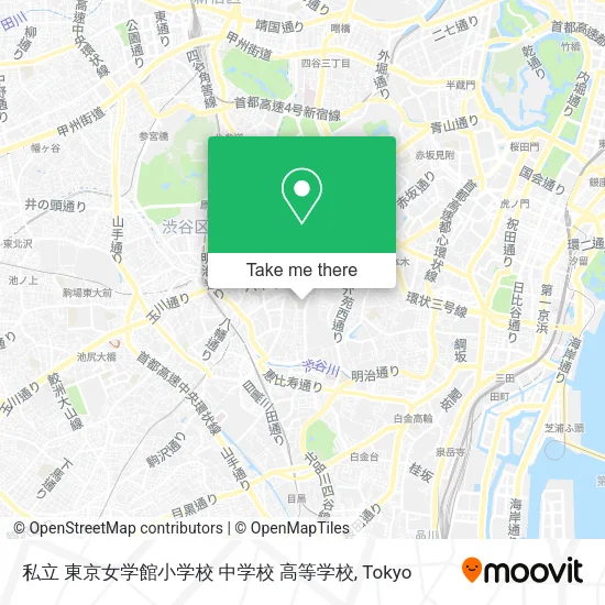 私立 東京女学館小学校 中学校 高等学校 map