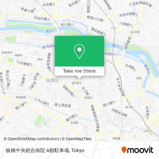 板橋中央総合病院  A館駐車場 map