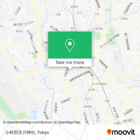 Komuruta Hikawa Shrine map