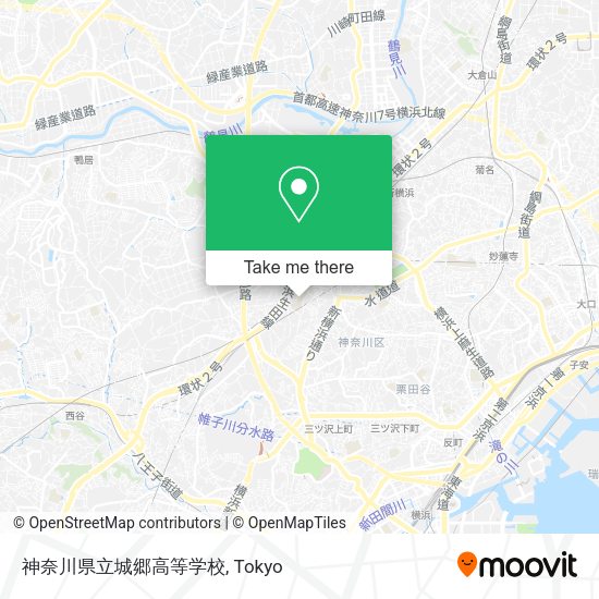 神奈川県立城郷高等学校 map