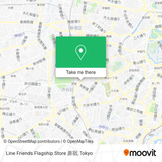 Line Friends Flagship Store 原宿 map