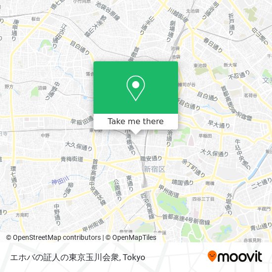 エホバの証人の東京玉川会衆 map