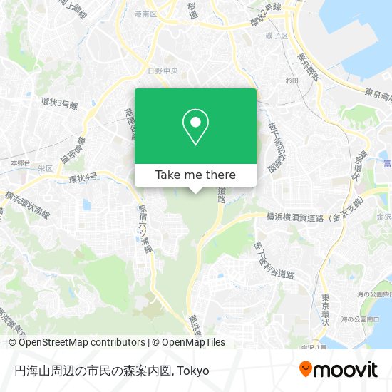 円海山周辺の市民の森案内図 map
