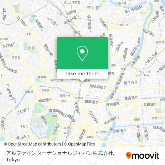 アルファインターナショナルジャパン株式会社 map
