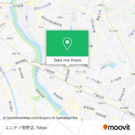 How To Get To ユニディ菅野店 In 市川市 By Metro Or Bus